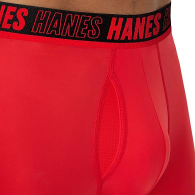 Men's Hanes Moves Ultimate 4+1 Bonus Pack Anti-Chafe 4" Trunk Underwear with Total Support Pouch and X-Temp