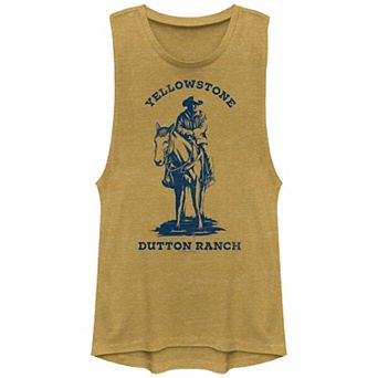 Juniors' Yellowstone Dutton Ranch Cowboy Graphic Tank Top