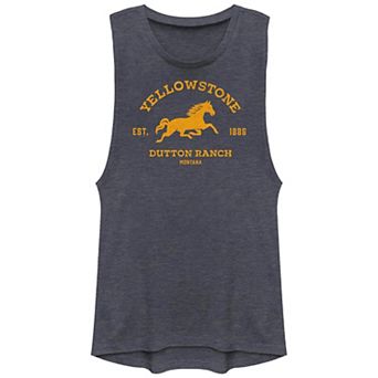 Juniors' Yellowstone Dutton Ranch Montana Est. 1886 Graphic Tank Top