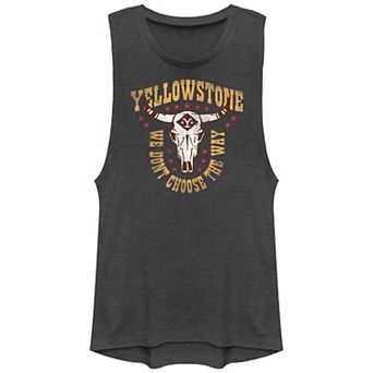 Juniors' Yellowstone We Don't Choose The Way Graphic Tank Top