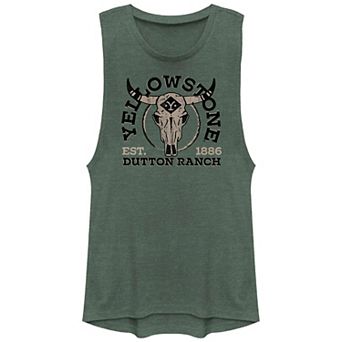 Juniors' Yellowstone Dutton Ranch Emblem Graphic Tank Top