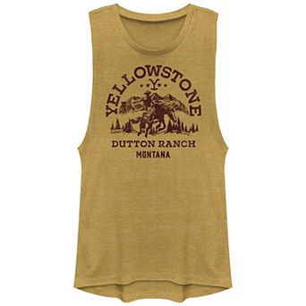 Juniors' Yellowstone Dutton Ranch Montana Horse Ride Graphic Tank Top