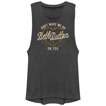 Juniors' Yellowstone Don't Make Me Go Beth Dutt On You Graphic Tank Top