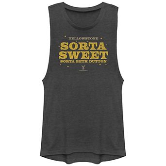 Juniors' Yellowstone Sorta Sweet Sorta Beth Dutton Graphic Tank Top