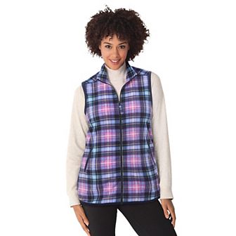 Woman Within Plus Size Zip-Front Microfleece Vest