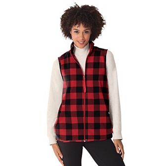 Woman Within Plus Size Zip-Front Microfleece Vest