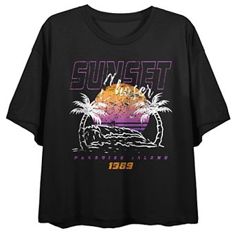 Juniors' Island Sunset Graphic Tee