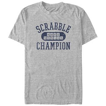 Big & Tall Scrabble Champion World Genius Graphic Tee