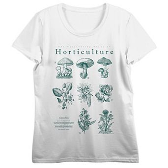 Juniors' The Fascinating Study of Horticulture Plant Graphic Tee