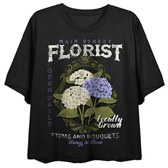 Juniors' Main Street Florist Locally Grown Graphic Tee