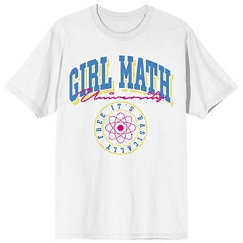 Juniors' Girl Math University Graphic Tee