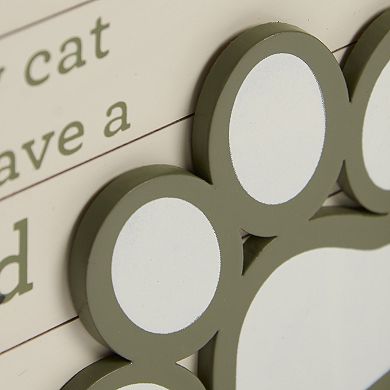 By Kathy Cat Slat Box Sign Table Decor