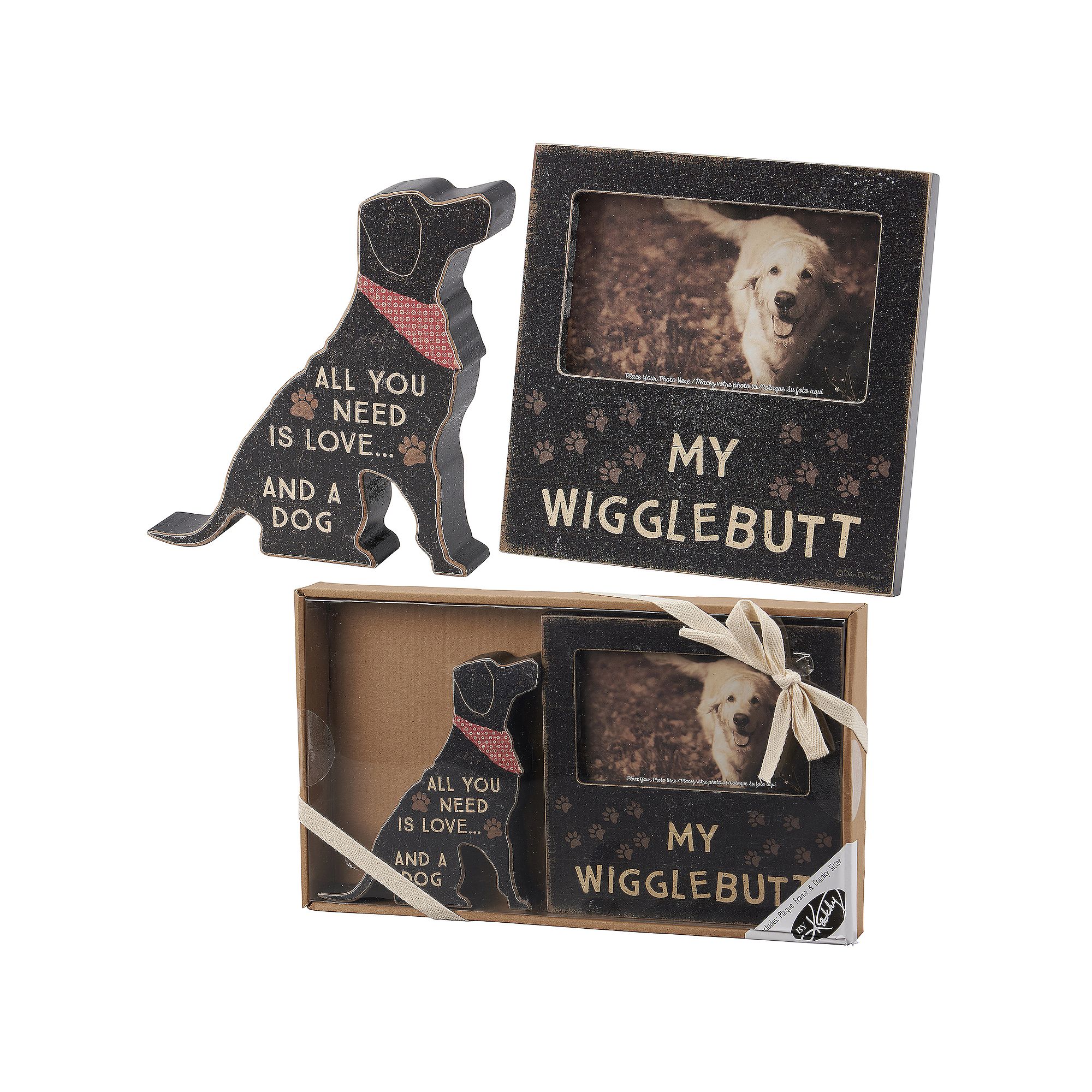 By Kathy 2-pc. Fur Ball Sitter Frame Set, Dog
