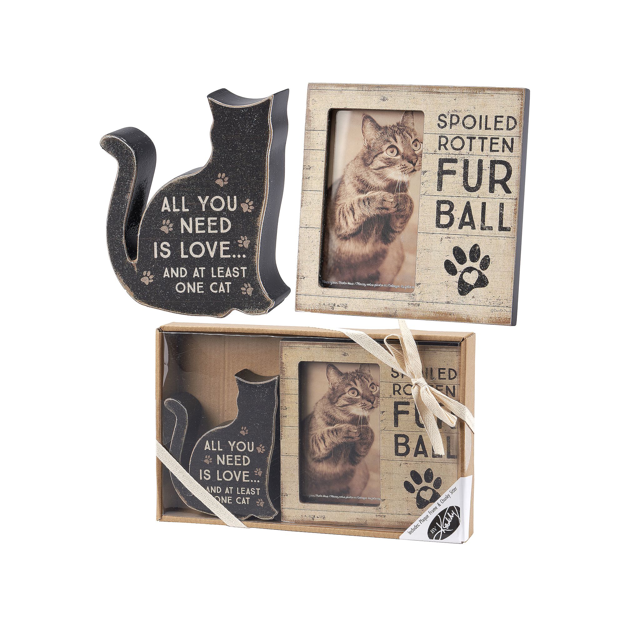 By Kathy 2-pc. Fur Ball Sitter Frame Set, Multi