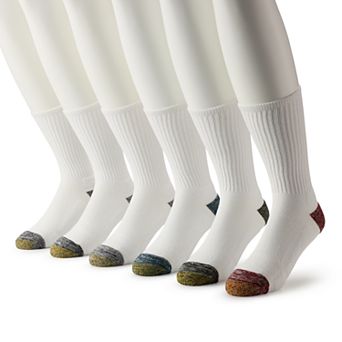 Men's GOLDTOE® 6-Pack Athletic FIT TEC Cushion Crew Socks