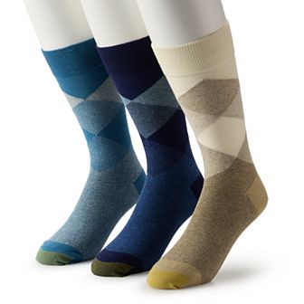 Men's GOLDTOE® 3-pack 8-Track Argyle Crew Socks