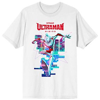Juniors' Ultraman: Rising Neon Glitch Graphic Tee