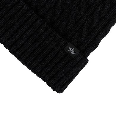 Men's Dockers Cable Knit Ribbed Cuff Beanie