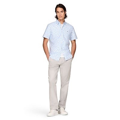 tommy hilfiger mens short sleeve dress shirts Regular Fit Short-Sleeve Oxford Shirt