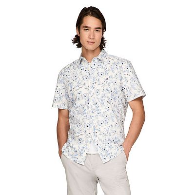 tommy hilfiger short sleeve dress shirts Regular Fit Short-Sleeve Oxford Shirt