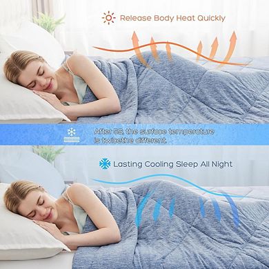 Double Sided Cooling Comforter For Hot Sleepers,soft Breathable Lightweight Comforter