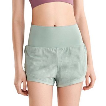 Women's Quick Dry Loose Running Shorts 2-in-1 Gym