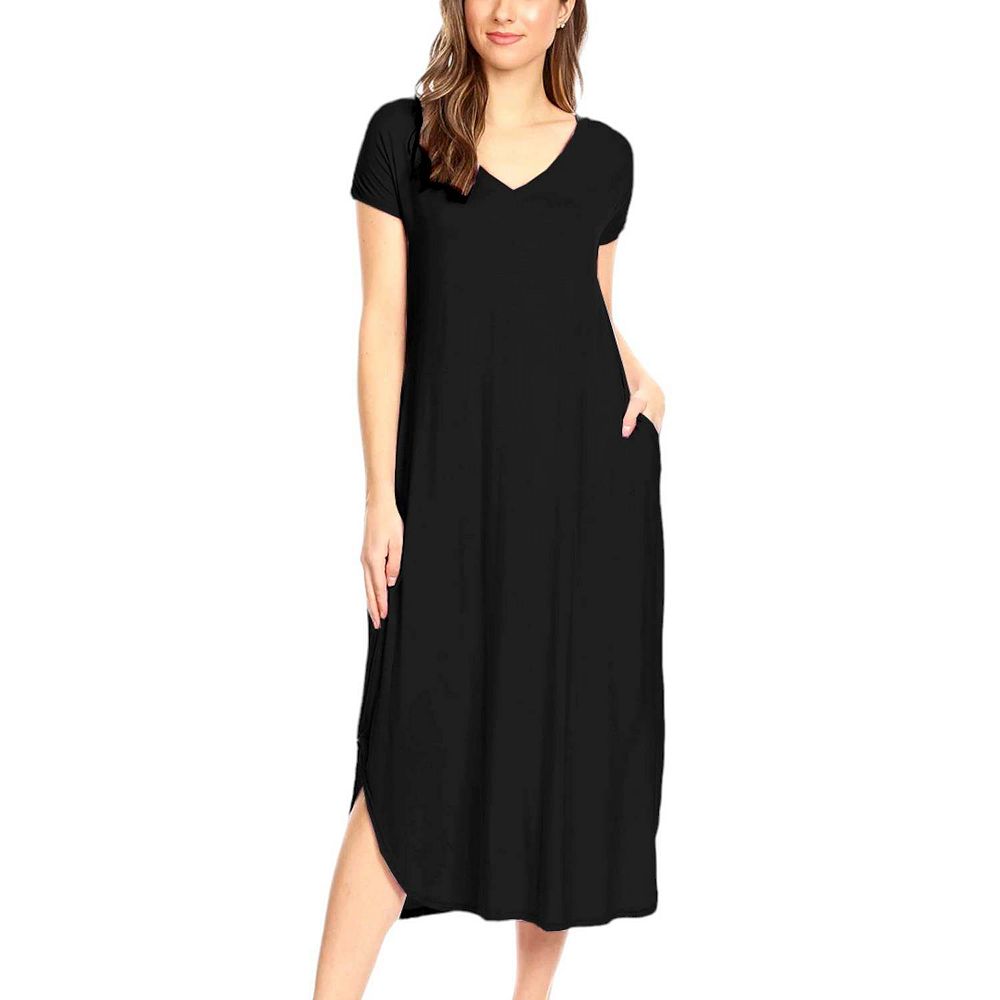 Fashion V-neck Long-sleeved Button-down Slit Slim-fit Mini Dress main image 1