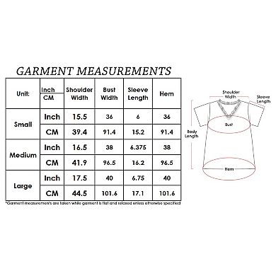 Women's V Neck Eyelash Lace Trim Top Loose Short Sleeve Blouse