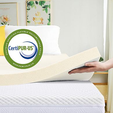 Continental Sleep, 1-inch Copper-infused Memory Foam Mattress Toppers