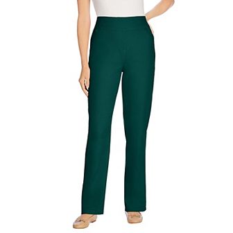 Woman Within Plus Size Petite Pull-On Straight-Leg Gap-Free Stretch Denim Jeans