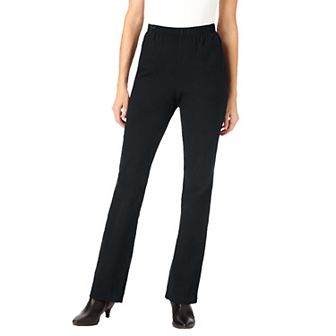 Woman Within Plus Size Tall Fineline Stretch Denim Pull-On Bootcut Jeans