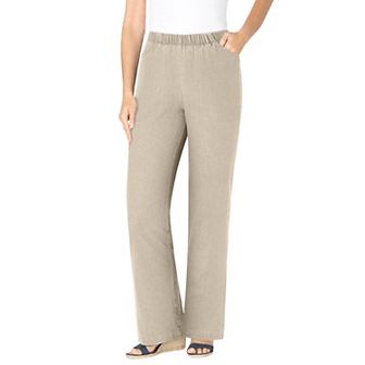 Woman Within Plus Size Tall Fineline Stretch Denim Pull-On Bootcut Jeans