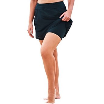 Swim 365 Women's Plus Size Zip-pocket Swim Skort