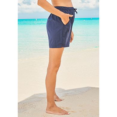 Swim 365 Women's Plus Size Taslon Cover Up Bottom With Elastic Waist