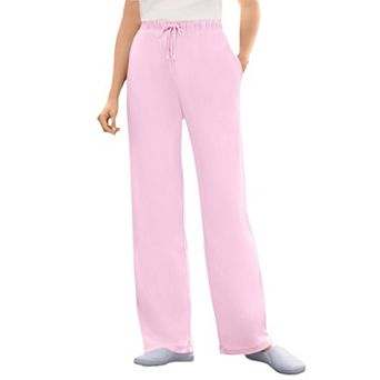 Woman Within Plus Size Stretch-Cotton Knit Pull-On Bootcut Leggings