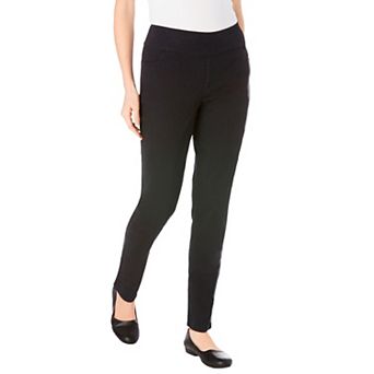 Woman Within Plus Size Slim-Leg Pull-On Gap-Free Stretch-Denim Jeans