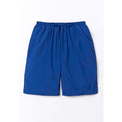 Swim 365 Women's Plus Size Taslon Cover Up Board Shorts With Built-In Brief