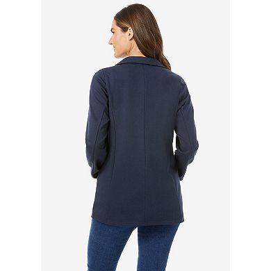Woman Within Plus Size Knit Blazer
