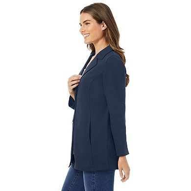 Woman Within Plus Size Knit Blazer