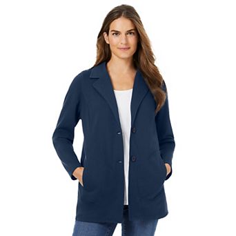 Woman Within Plus Size Knit Blazer