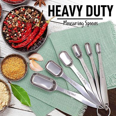 Zulay Kitchen Heavy Duty Stainless Steel Measuring Spoons