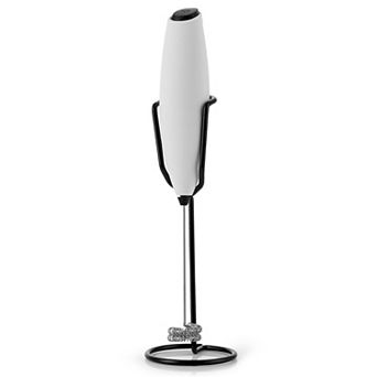 Zulay Kitchen Double Whisk Milk Frother For Coffee With Upgraded Holster Stand