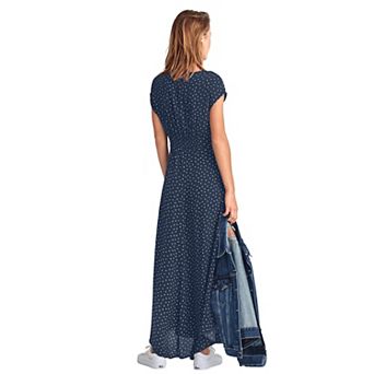 ellos Plus Size Tie-Front Maxi Dress