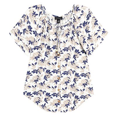 売れ筋商品|||アンクライン カットソー トップス レディース Plus Size Split-Neck Flutter-Sleeve Button-Front Blouse White Dove 31GrrB34CJL._AC_.jpg