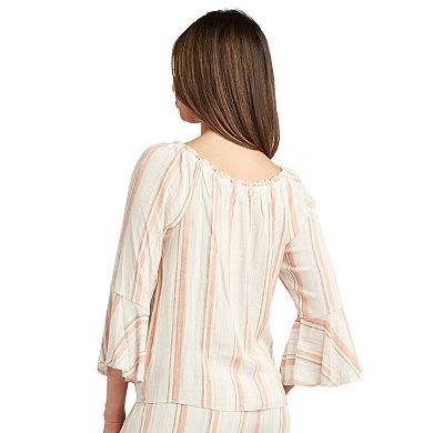 Women's AB Studio Off-Shoulder Bell Sleeve Top