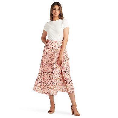 Women's AB Studio Asymmetrical Tiered Skirt
