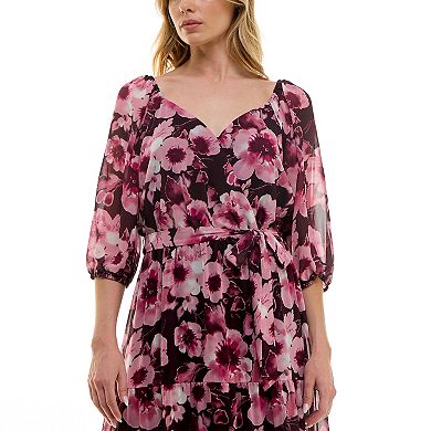 Women's Luxology Elbow Sleeve Tiered Maxi Dress
