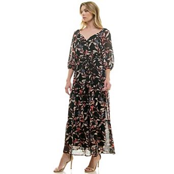 Women's Luxology Elbow Sleeve Tiered Maxi Dress