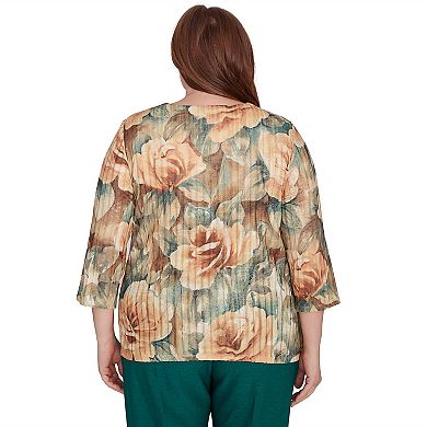 Plus Size Alfred Dunner Vintage Floral Top