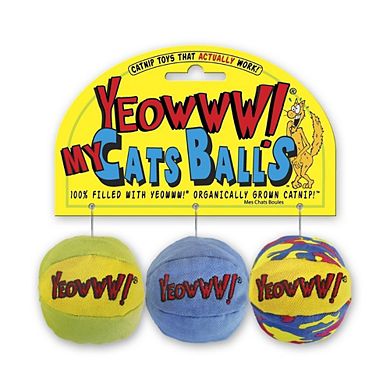 Yeowww My Cats Balls, 2 Packs With 3 Balls Per Pack